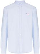 Maison Kitsuné Embroidered Logo Shirt - Blue