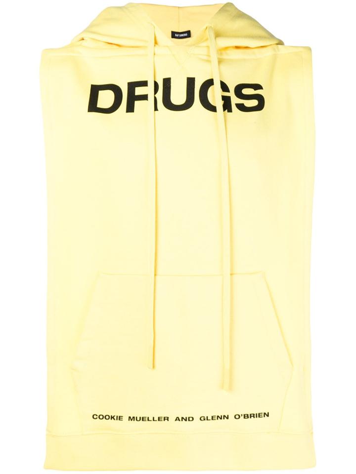 Raf Simons Drugs Hooded Tabartd - Yellow & Orange