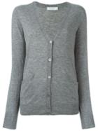 Equipment - V Neck Cardigan - Women - Polyester/cashmere/wool - M, Grey, Polyester/cashmere/wool