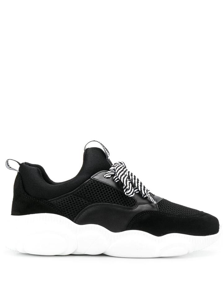 Moschino Striped Lace Trainers - Black
