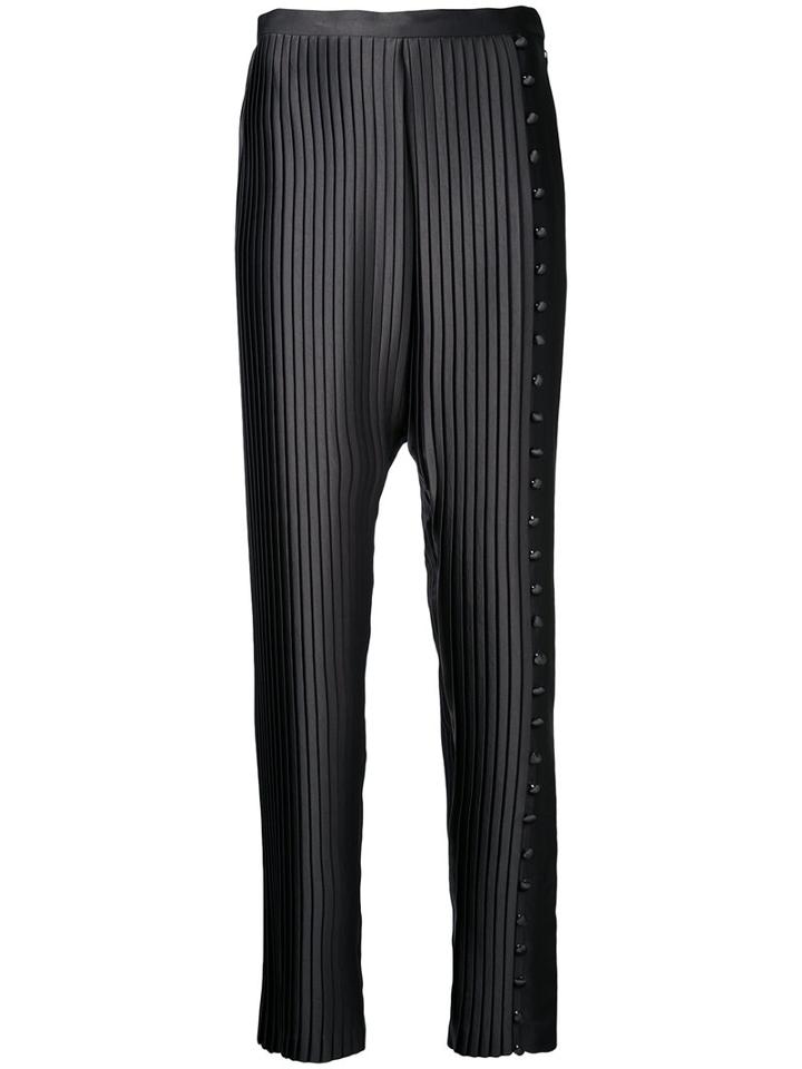 Donnah Mabel Pleated Trim Pants, Women's, Size: 0, Green, Polyester