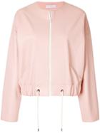 Inès & Maréchal Cropped Collarless Jacket - Pink & Purple