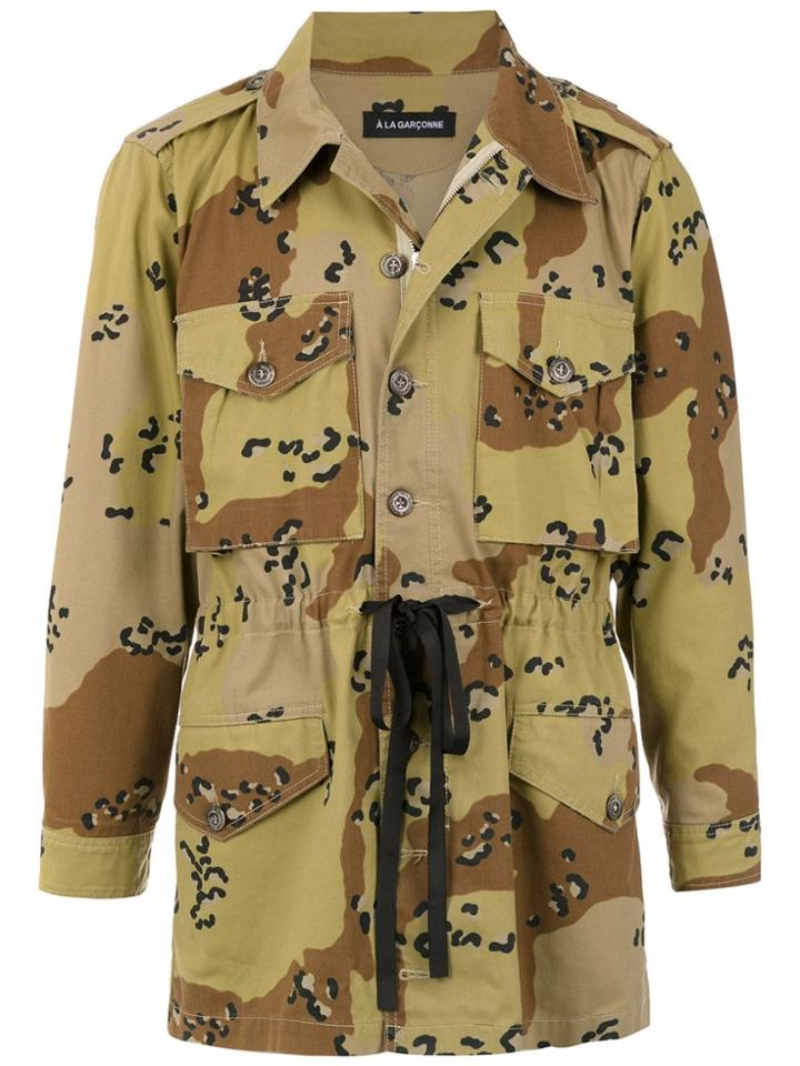 À La Garçonne Raposa Branca Camouflage Parka - Neutrals