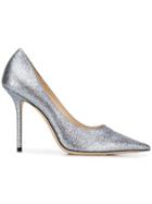 Jimmy Choo Love 100 Glitter Pumps - Metallic