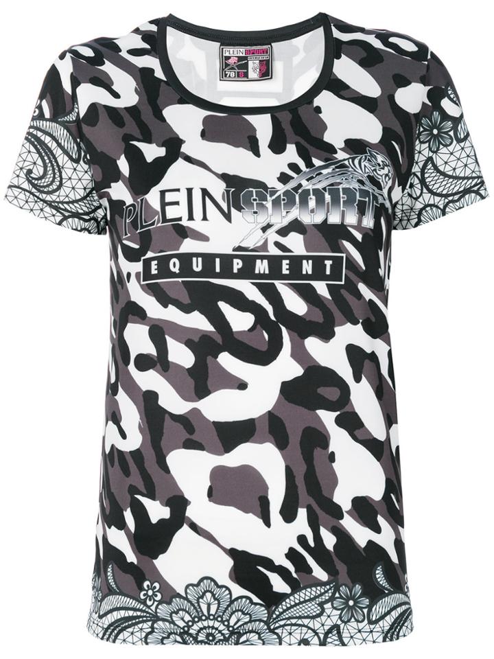 Plein Sport Camouflage Print T-shirt - Black