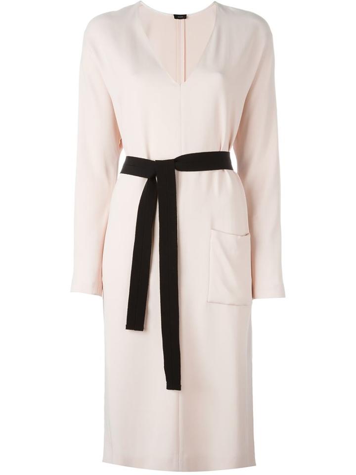 Joseph Contrast Tie Waist Dress
