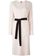 Joseph Contrast Tie Waist Dress
