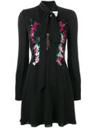 Valentino Sequinned Butterfly Dress - Black