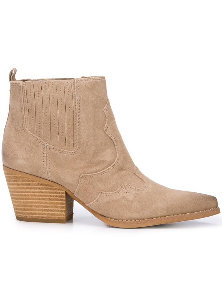 Sam Edelman Winona Western Boots - Neutrals