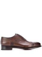 Santoni Perforated Low-heel Oxford Shoes - Brown