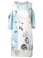 Gloria Coelho Cut Out Details Printed Dress, Women's, Size: 36, Blue, Acetate/viscose