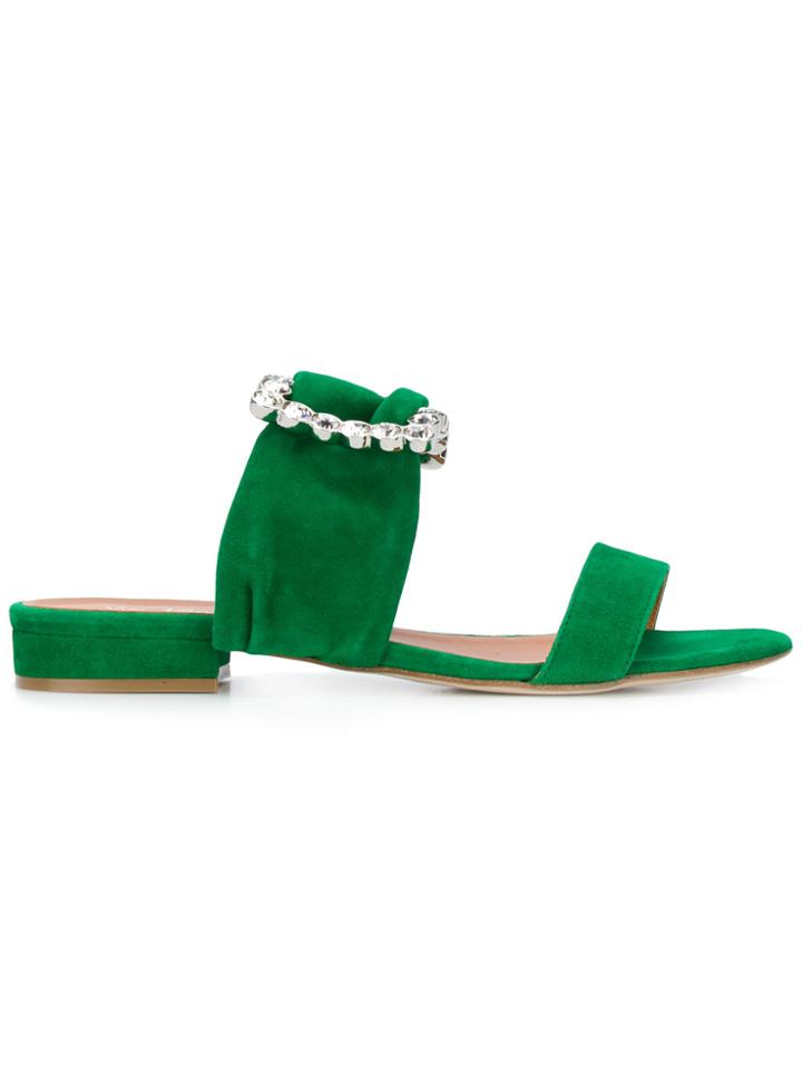 Via Roma 15 Embellished Sandals - Green