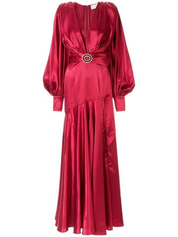 Bronx And Banco Carmen Belted Gown - Red