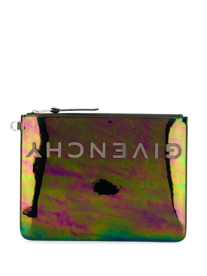 Givenchy Large Reversed Logo Clutch - Black