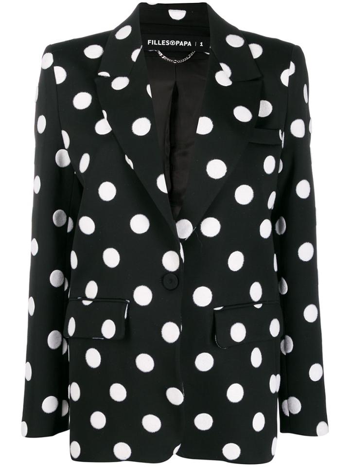 Filles A Papa Polka-dot Blazer - Black