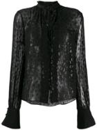 Karl Lagerfeld Leopard Jacquard Shirt - Black