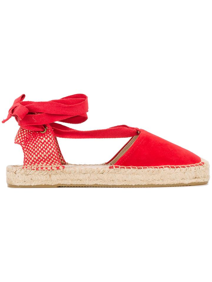Soludos Red Suede Espadrilles