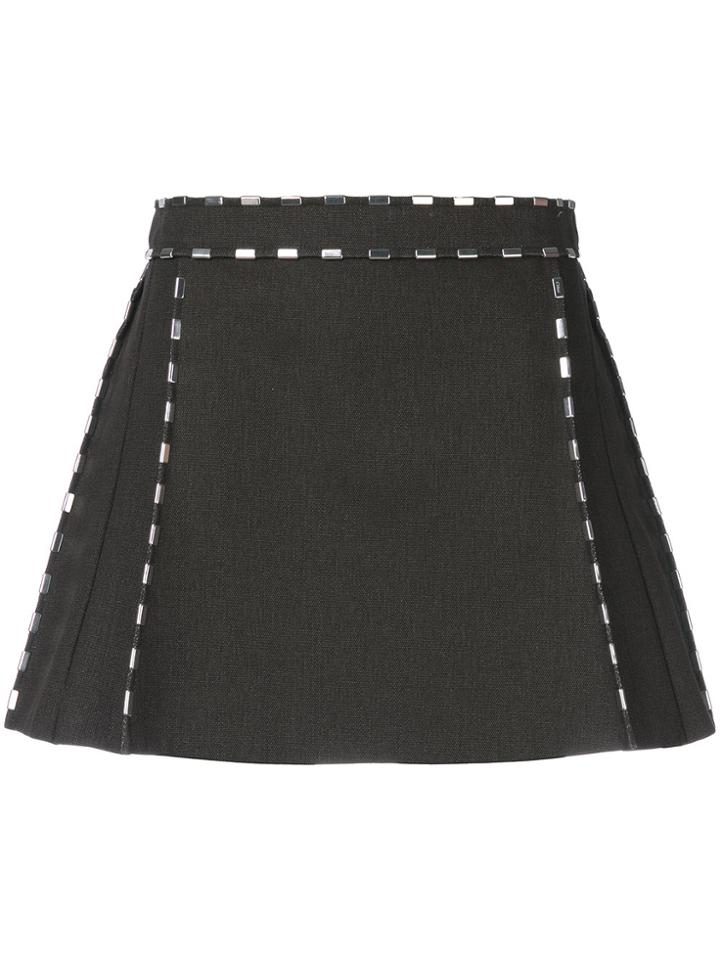 Chloé Metallic Trim Mini Skirt - Brown