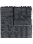 Philipp Plein - Skull Print Scarf - Men - Silk/modal/wool - One Size, Black, Silk/modal/wool
