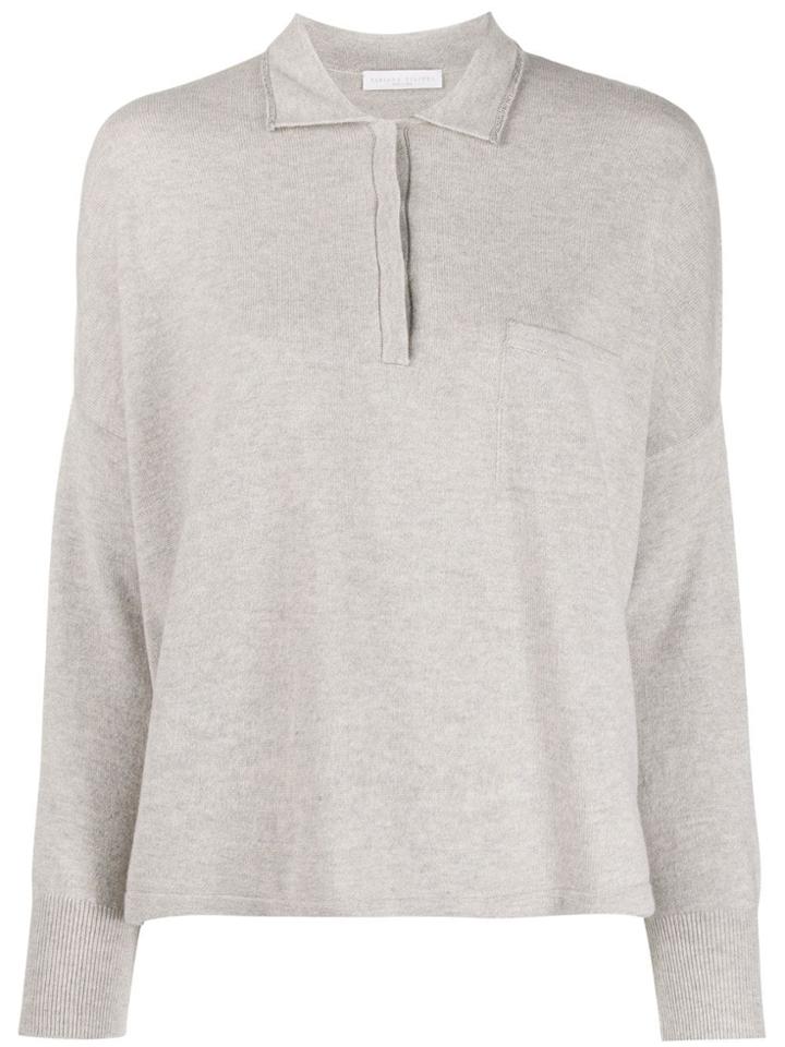 Fabiana Filippi Knitted Polo Neck Top - Neutrals