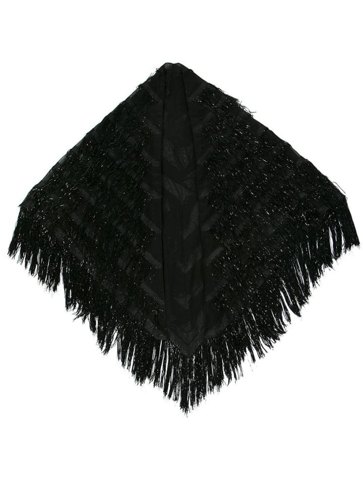 Gucci Fringed Scarf - Black