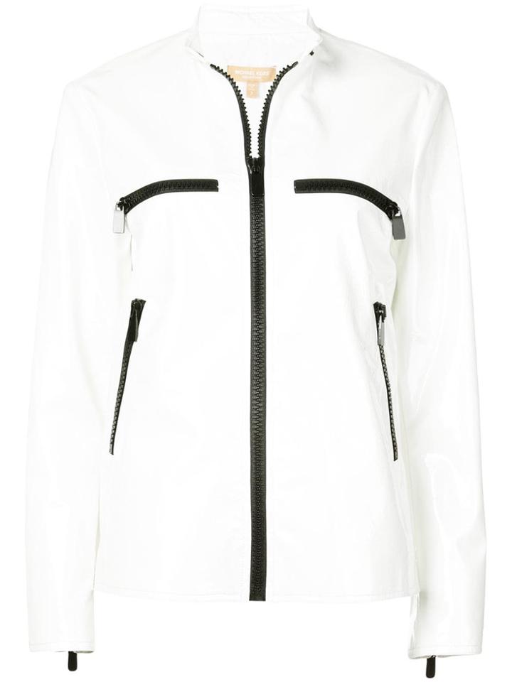 Michael Kors Black Trim Surf Jacketfu - White