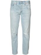 Citizens Of Humanity - Emerson Distressed Jeans - Women - Cotton/lyocell - 28, Blue, Cotton/lyocell
