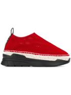 Kenzo Mesh Platform Sneakers - Red