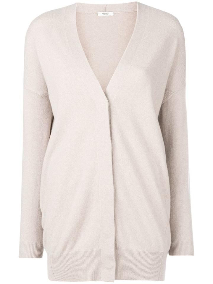 Peserico Basic Cardigan - Nude & Neutrals