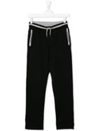 Boss Kids Teen Contrast-trim Sweatpants - Black