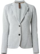 Eleventy Two Button Blazer, Women's, Size: 48, Grey, Cotton/nylon/spandex/elastane