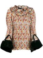 Tory Burch Floral Gathered Blouse - Neutrals