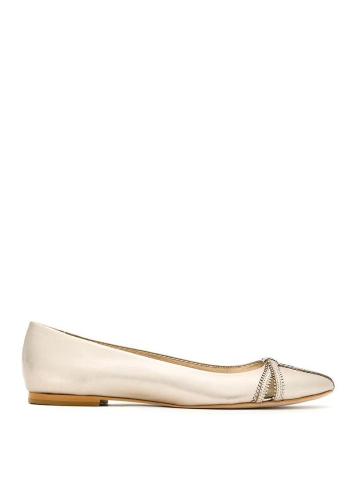 Sarah Chofakian Pati Metallic Ballerinas - Silver