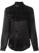 Comme Des Garçons Comme Des Garçons Ruffled Panel Longsleeved Shirt, Women's, Size: Large, Black, Acetate