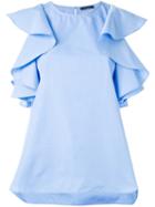 Roberto Collina - Ruffled Sleeves Blouse - Women - Cotton - S, Women's, Blue, Cotton