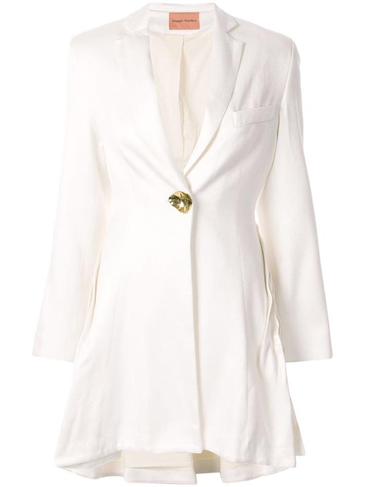 Maggie Marilyn Ivory Mtch Falling For You Pleat Side Brooch - White