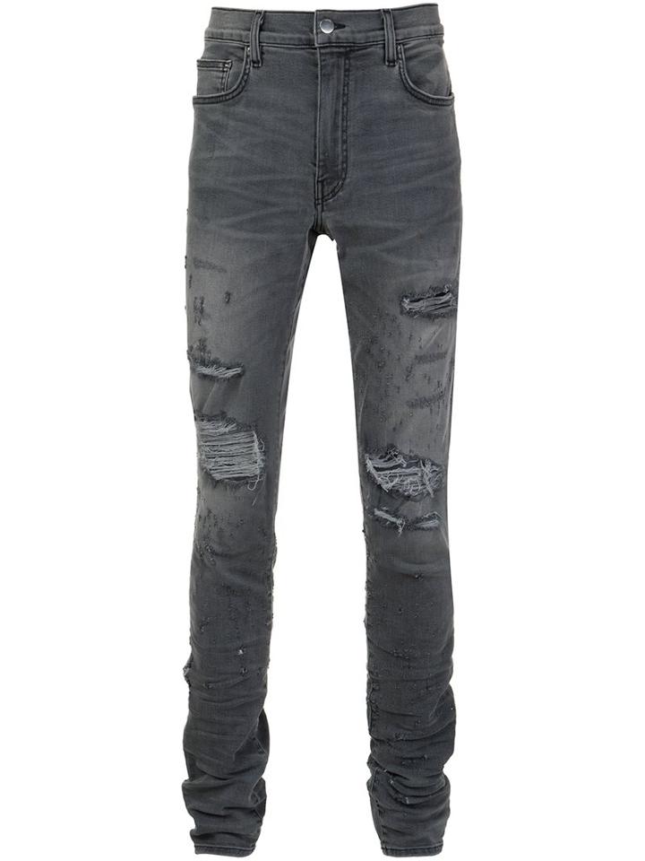 Amiri 'shotgun' Skinny Jeans, Men's, Size: 32, Grey, Cotton/spandex/elastane
