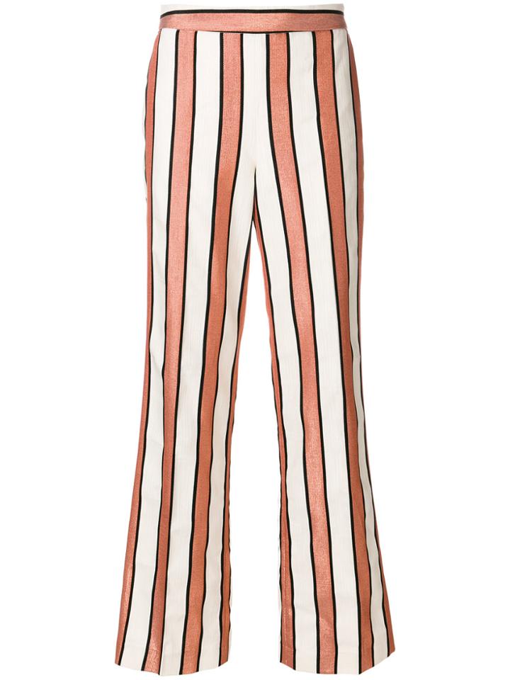 L'autre Chose Striped Trousers - Yellow & Orange