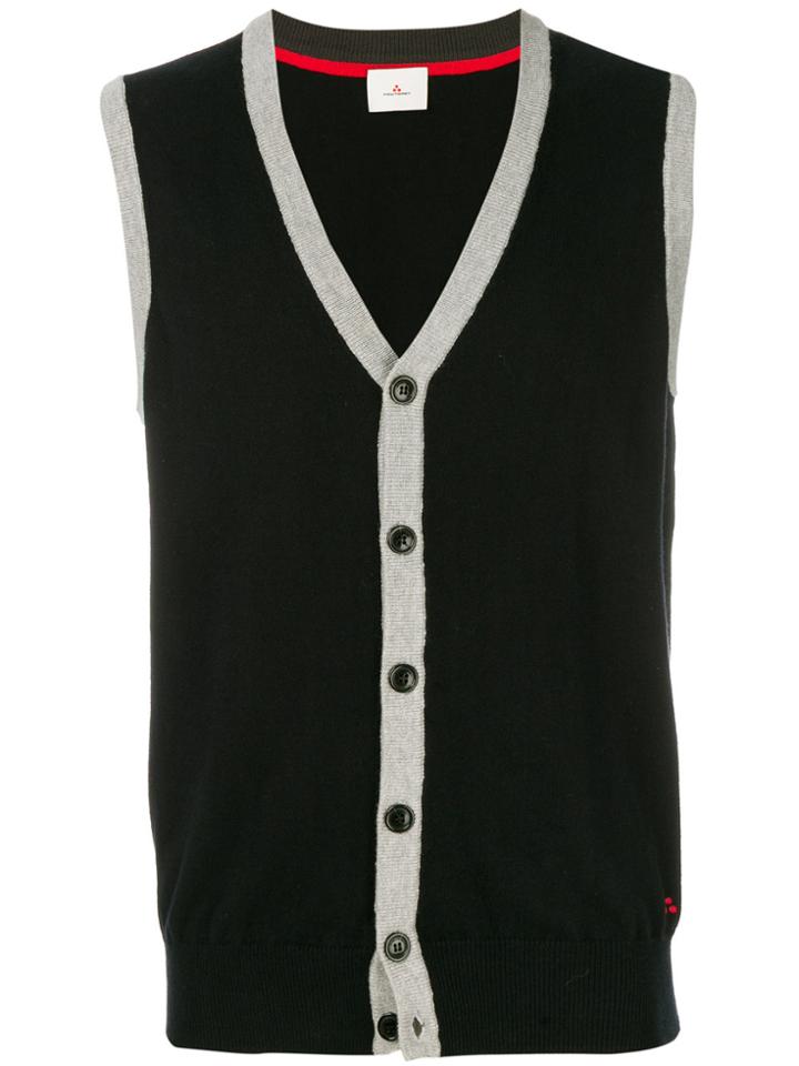 Peuterey V-neck Sleeveless Cardigan - Blue