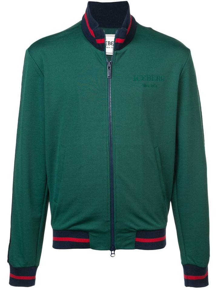 Iceberg Stripe Logo Jacket - Green