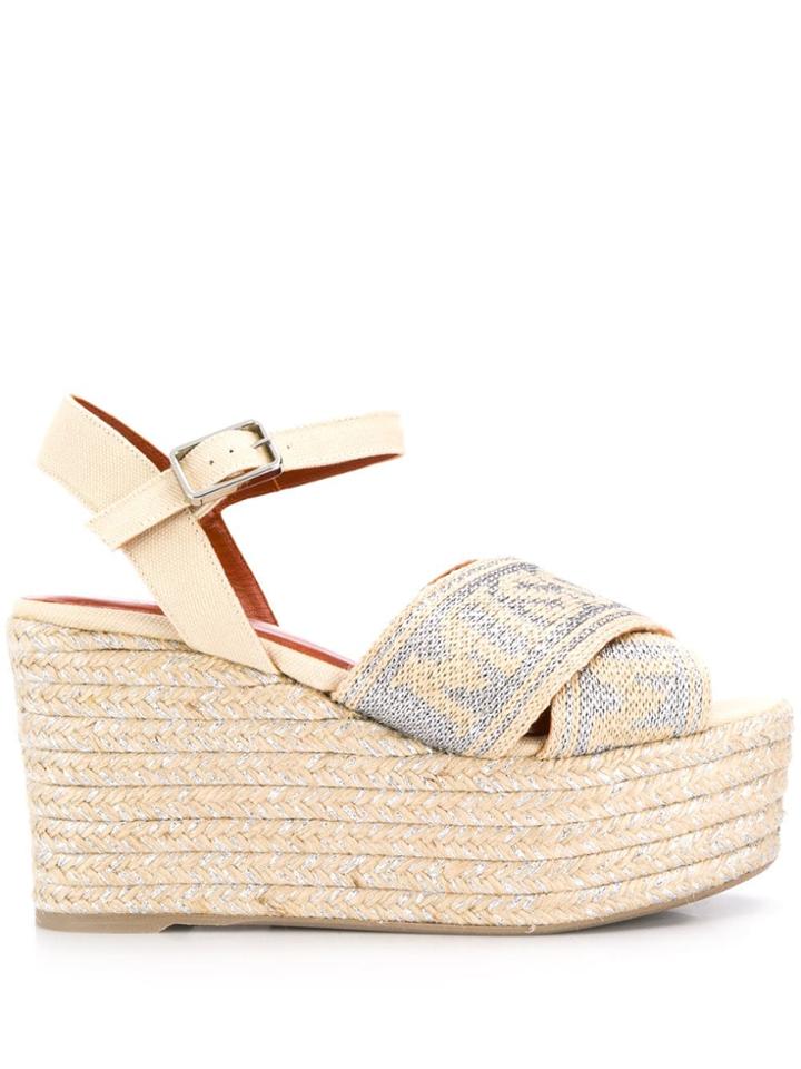 Missoni Wedged Espadrille Sandals - Neutrals