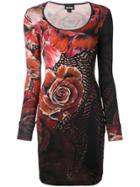 Just Cavalli Floral Long-sleeved Dress - Multicolour