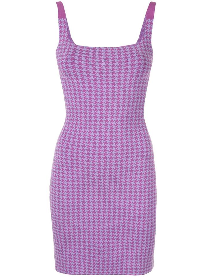 Nagnata Houndstooth Dress - Purple