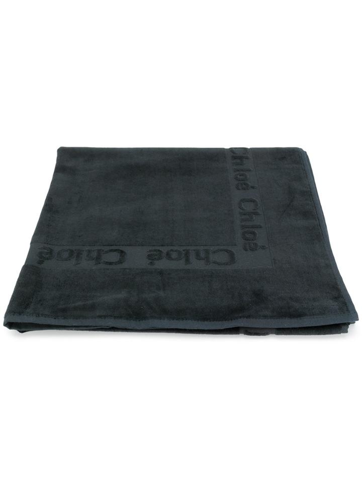 Chloé Logo Trim Towel - Black