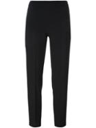 Blumarine Pleated Slim Fit Trousers, Women's, Size: 40, Black, Acetate/viscose/polyester/spandex/elastane