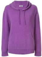 Coohem Cashmere Knitted Hoodie - Purple