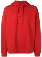 Acne Studios Oversized Hooded Sweatshirt - Red