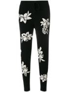 Chinti & Parker Hibiscus Knot Stitch Track Pants - Black