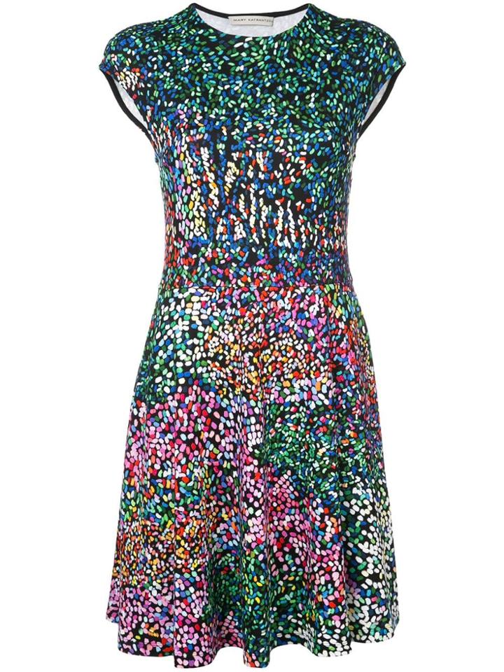 Mary Katrantzou Pinto Dress Printed Jersey Forest - Black