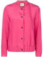 Max & Moi Button Bomber Jacket - Pink
